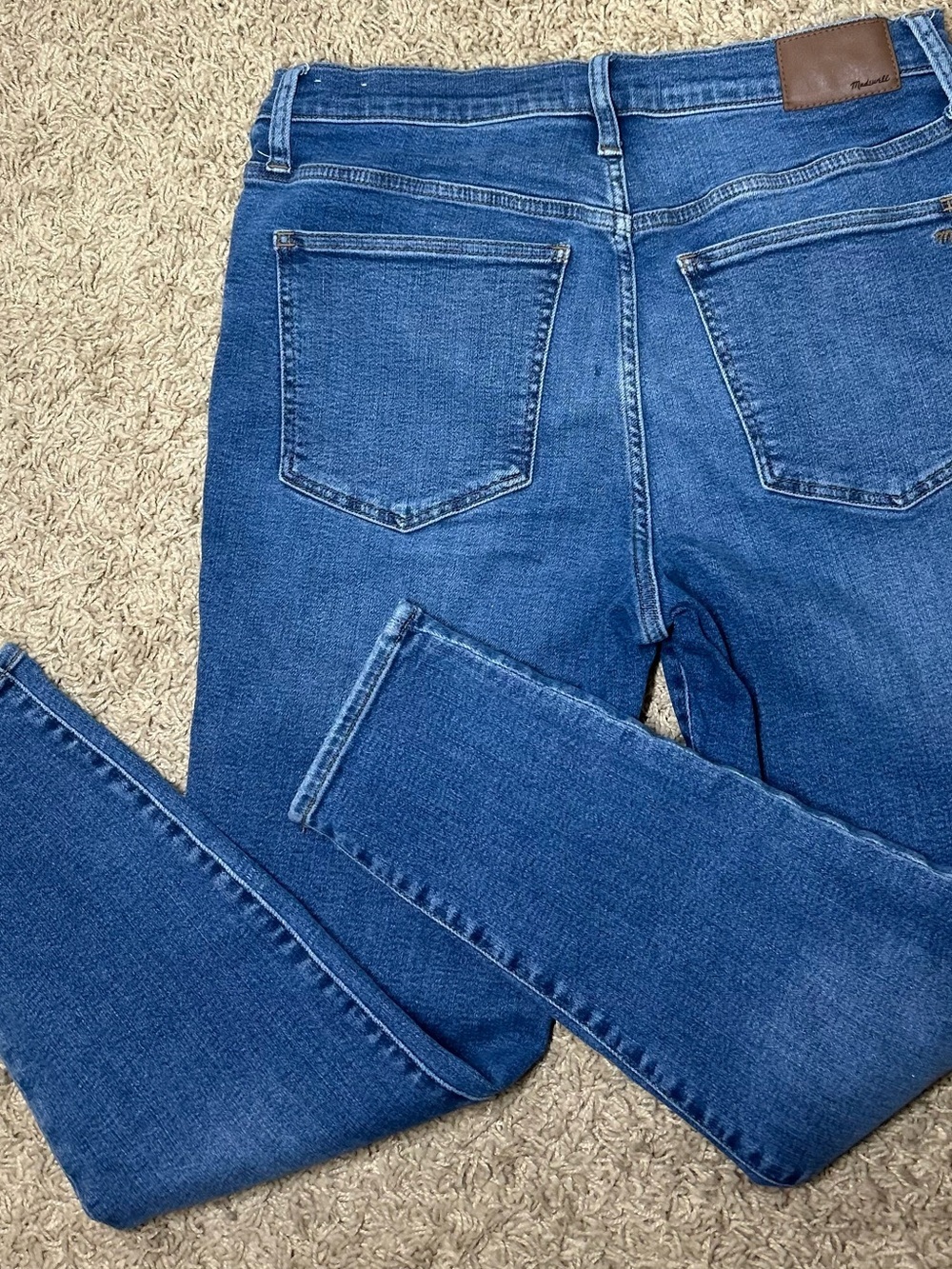 Madewell Midrise Skinny Crop Button Fly Size 32 Jeans Medium Wash Stretch - Picture 3 of 7
